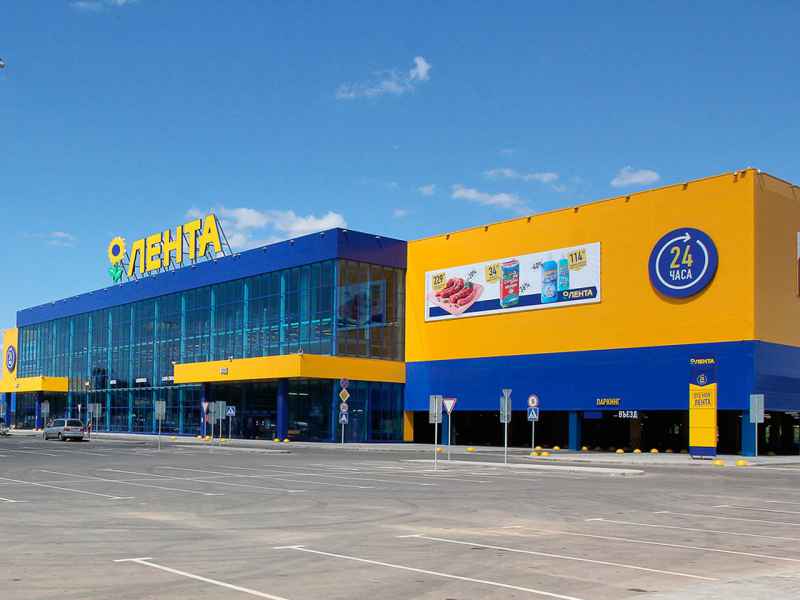 Cветопрозрачные конструкции, вентфасад Гипермаркет Лента в Елино